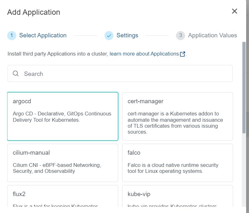 Select ArgoCD Application